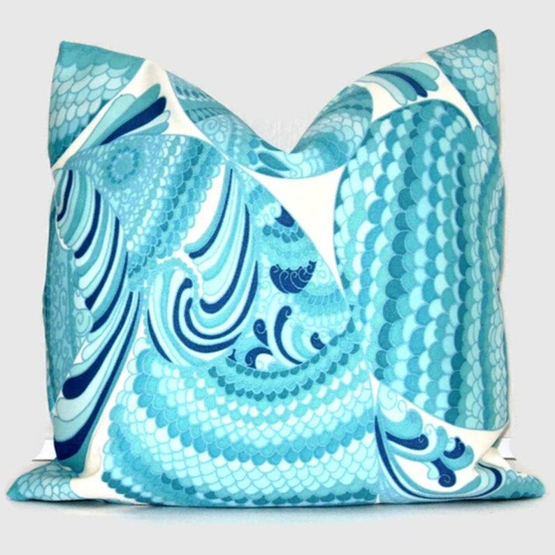 Trina Turk Pisces Indoor Outdoor Decorative Pillow Cover, Schumacher 18x18, 20x20, 22x22 or lumbar image 1