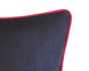 Add self welt or contrasting welt or flange added to any pillow - Pillow Upgrade or Contrasting Piping on your pillow