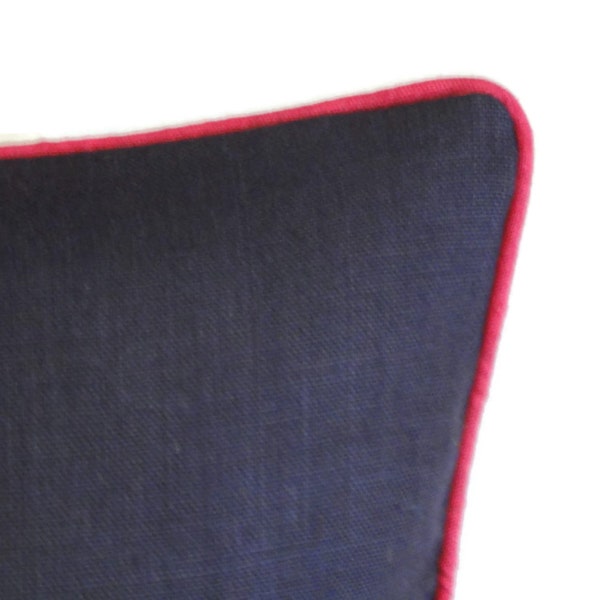 Add self welt or contrasting welt or flange added to any pillow - Pillow Upgrade or Contrasting Piping on your pillow