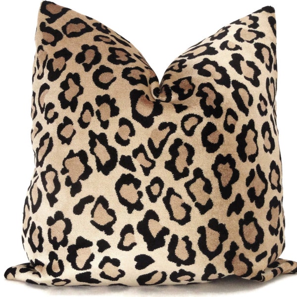 Velvet Leopard Pillow Cover Lumbar pillow cover, throw pillow, accent cushion, toss pillow, Cheetah pillow covers, Animal print pillow cover