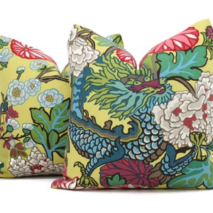 Double Sided Schumacher Chiang Mai Dragon Decorative Pillow Cover, Choose your Color, Accent Pillow, Designer Pillow, Throw Pillow image 7