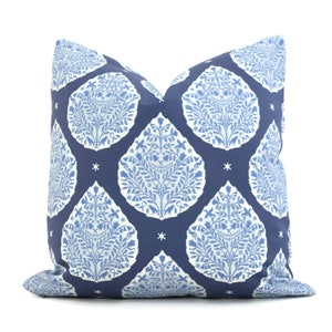 Blue Lotus Flower  Decorative Pillow Cover, Throw Pillow, Accent Pillow, Pillow Sham  Lacefield Textiles