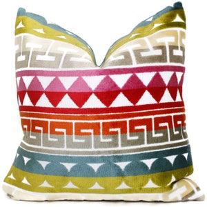 Jonathan Adler Decorative Pillow Cover, Accent Pillow, Multicolor Seurat Confetti Velvet throw Pillow Pillowcase Accent Pillow ready to ship