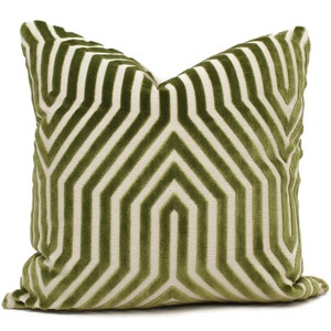 Schumacher Green Vanderbilt Pillow Cover