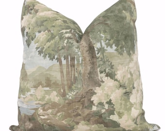 Thibaut Green  Woodland Clearing Pillow Cover