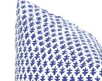 Sister Parish Burmese in Royal Blue Decorative Pillow Cover, 20x20 22x22 Eurosham, Lumbar pillow Toss Pillow, Accent Pillow, Throw Pillow