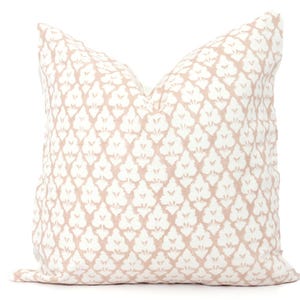 Anna French Arboreta Blush Decorative Pillow Cover  18x18, 20x20, 22x22, Euro or lumbar Thibaut cushion cover, toss pillow accent pink white