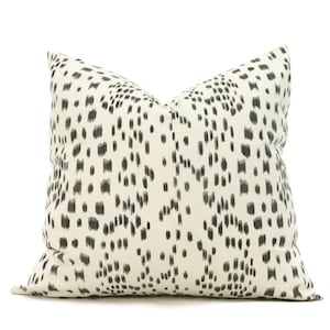 Brunschwig Fils Les Touches Black and Ivory  Decorative Pillow Cover  18x18, 20x20, 22x22, Eurosham or lumbar