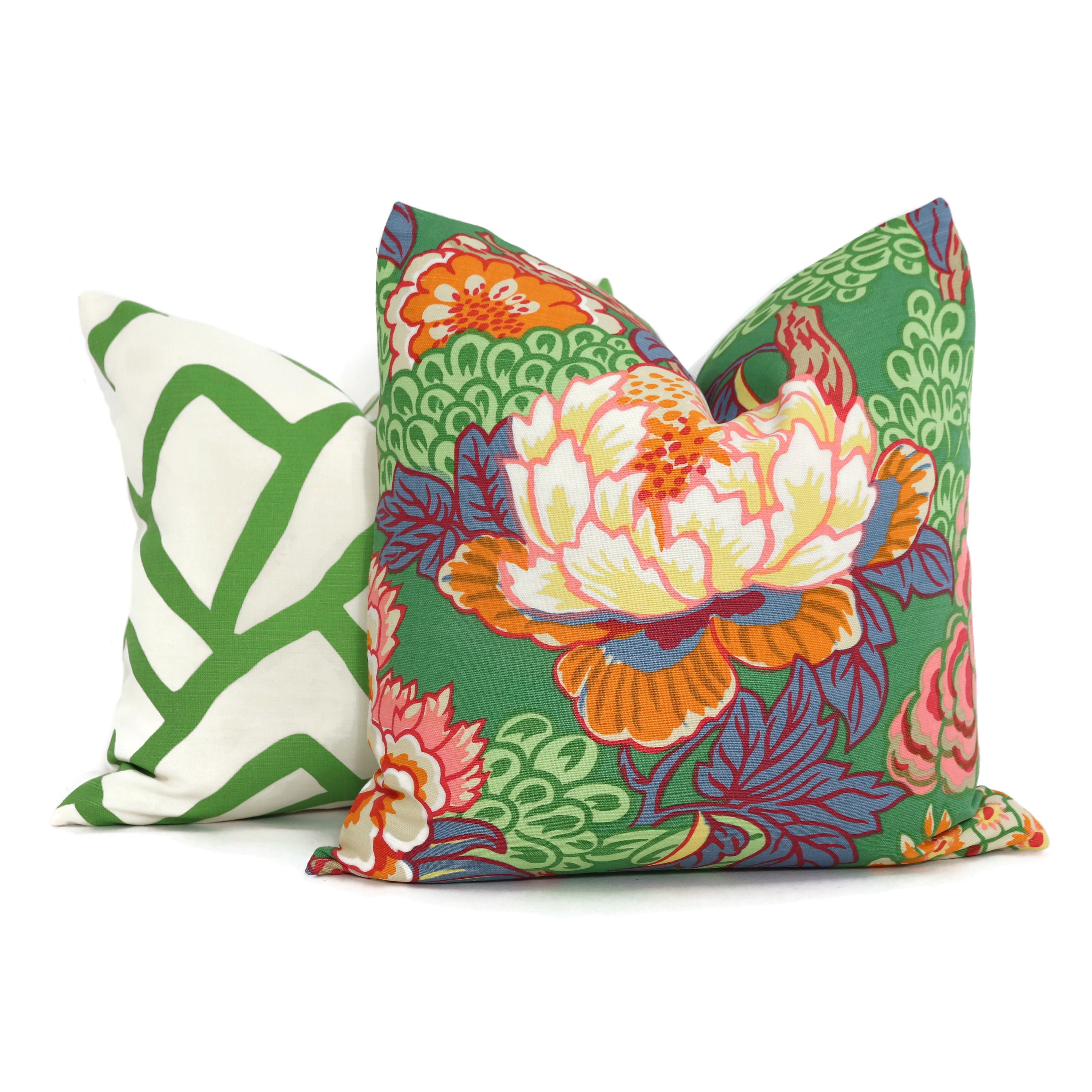Thibaut Honshu Green Chinoiserie Floral Decorative Pillow Etsy