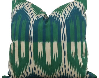 Schumacher Bukhara Ikat Decorative Pillow Cover rmt rts