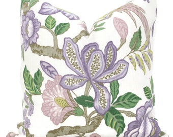 Schumacher Pillow Cover Timothy Corrigan Lavender Huntington Gardens Decorative Pillow Cover, Toss Pillow, Throw Pillow, Accent Pillow