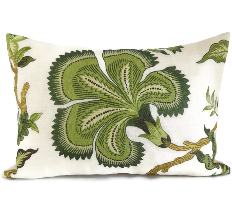 Schumacher Green Hot House Floral Decorative Pillow Covers Etsy