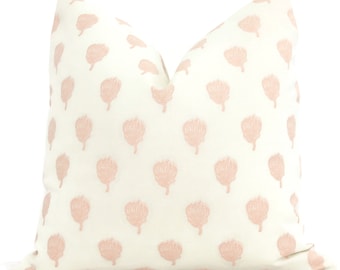 Blush Pink Artichoke Pillow Cover: Sister Parish Petite Skukusa Design rmt
