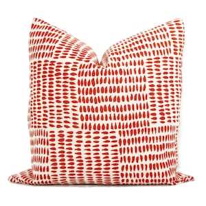 Sister Parish Albert Red Decorative Pillow Cover, 18x18, 20x20 or 22x22, 24x24, 26x26 or lumbar Made to order