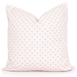 Capa de almofada decorativa de palmeira rosa suave, almofada decorativa, almofada decorativa, fronha de almofada listrada floral Danika Herrick