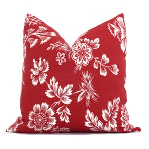 Red Song Garden Decorative Pillow Cover 20x20 Schumacher pillow, accent pillow
