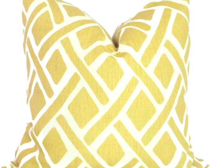 Kravet Yellow Trellis Decorative Pillow Cover 18x18 Throw Etsy