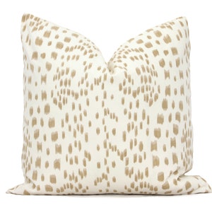 Brunschwig Fils Les Touches Sand and Off WhiteDecorative Pillow Cover  18x18, 20x20, 22x22, Eurosham or lumbar