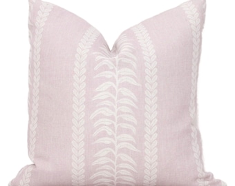 Lavender Linen Pillow Cover: Trailing Vine Print, Belgian Linen rmt