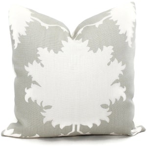 Garden of Persia Decorative Pillow Cover  Square or Lumbar Pillow, Schumacher Made to order pillow cover, Dove gray pillow cover