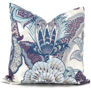 Schumacher Zanzibar Hyacinth  Decorative Pillow Cover 18x18, 20x20, 22x22, 24x24, Eurosham or Lumbar Pillow, Schumacher floral pillow