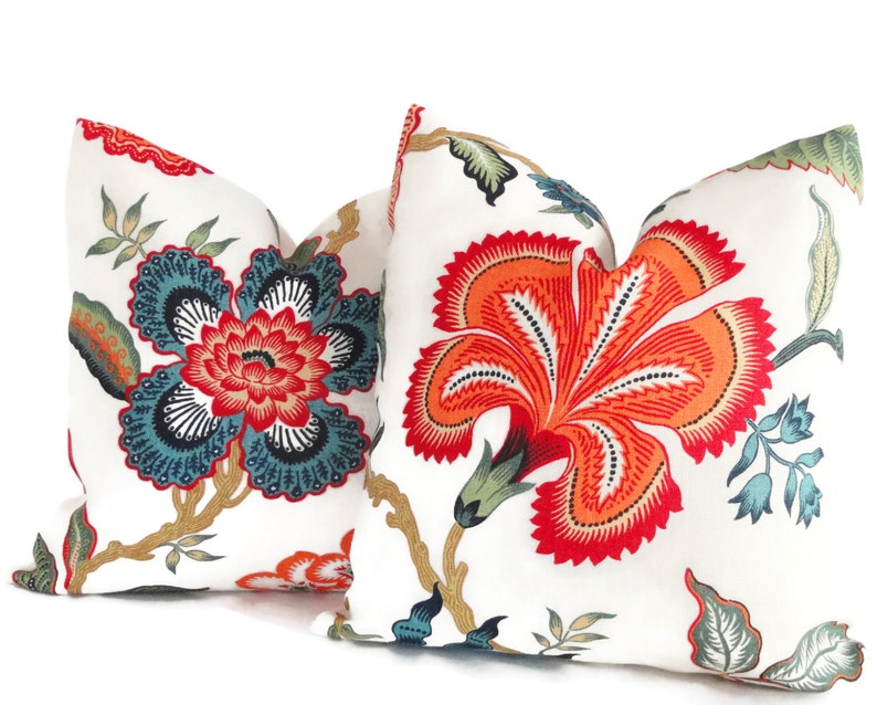 Schumacher Spark Hot House Floral Decorative Pillow Covers Etsy