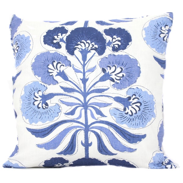 Blue Tybee Tree Decorative Pillow Cover  18x18, 20x20, 22x22, Eurosham or lumbar Thibaut cushion cover, toss pillow accent pillow