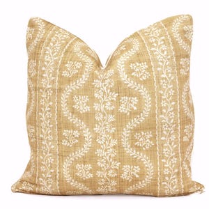 Decorative Pillow Cover Sister Parish Dolly in Raffia Pillow cover, Toss Pillow, Accent Pillow, Throw Pillow, Tan and White