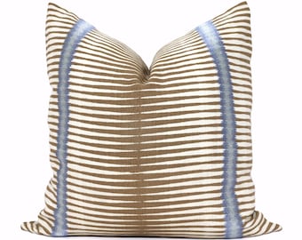 Stroheim Saddle Frenzy Stripe Embroidered Pillow Cover