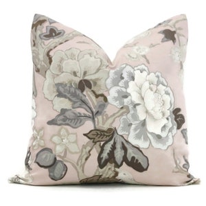Blush Bermuda Blossoms Pillow cover, Mary McDonald Schumacher Decorative Pillow Covers 18x18, 20x20 or 22x22, Eurosham or lumbar pillow eor