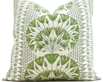 Anna French Cairo Green Decorative Pillow Cover  18x18, 20x20, 22x22, Eurosham or lumbar Thibaut cushion cover, toss pillow accent pillow