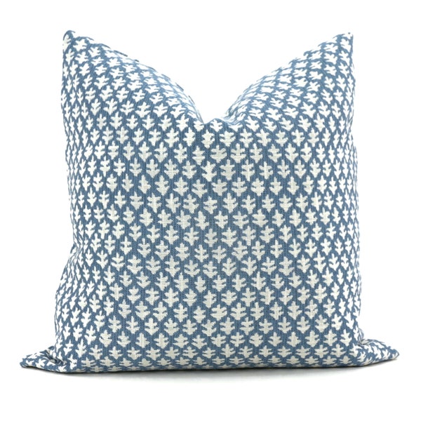 Decorative Pillow Cover Sister Parish Burma Summer Blue Pillow cover,  Toss Pillow, Accent Pillow, Outdoor Performance fabric Throw Pillow