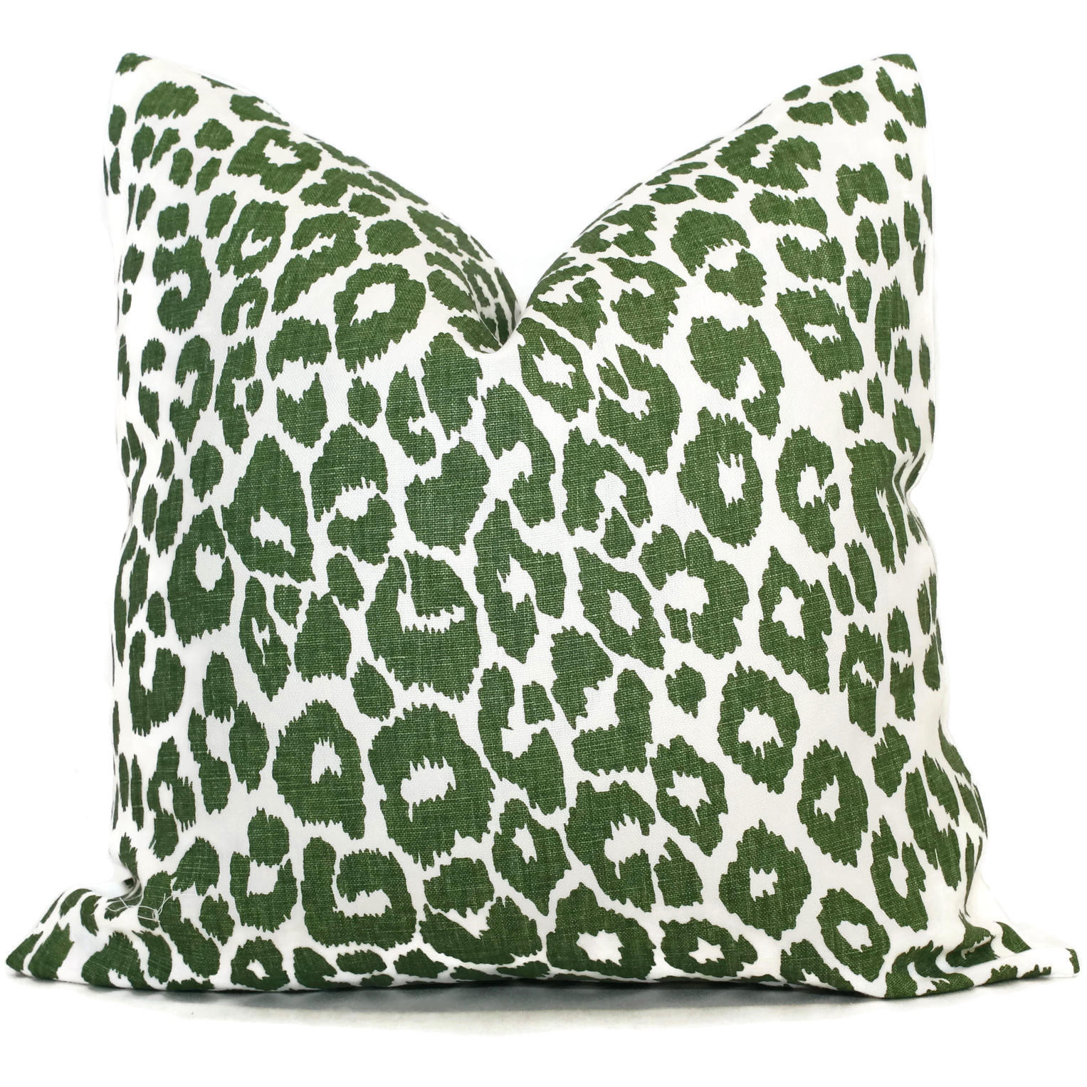 green leopard pillow