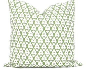 Anna French Arboreta Green Decorative Pillow Cover  18x18, 20x20, 22x22, Eurosham or lumbar Thibaut cushion cover, toss pillow accent pillow