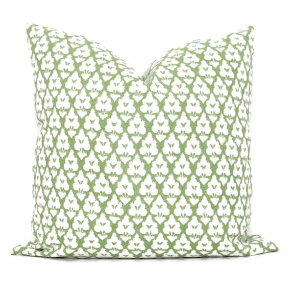 Anna French Arboreta Green Pillow Cover: Linen Cotton Blend Cushion