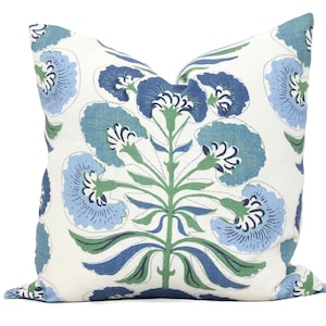 Blue and Green Tybee Tree Decorative Pillow Cover 18x18, 20x20, 22x22, Eurosham or lumbar Thibaut cushion cover, toss pillow accent pillow image 1