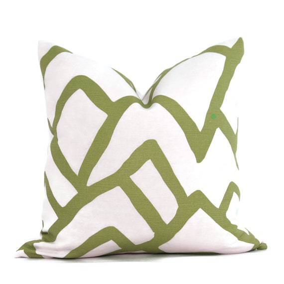 Grass Green And White Geometric Decorative Throw Pillow Cover Grass Green And White Geometric Decorative Throw Pillow Cover