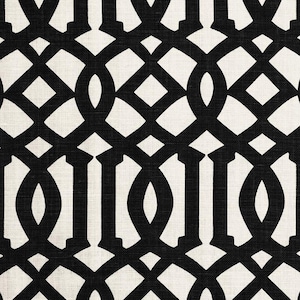 Schumacher Black and White Imperial Trellis Decorative Pillow Covers Square 18x18, 20x20 or 22x22, 14x20 or 12x24 Euroshams or Lumbar eor