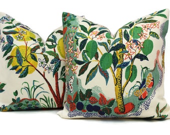 Citrus Garden Decorative Pillow Cover 18", 20", 22", 24", 26" or Lumbar Pillow, Schumacher Josef Frank pillow cover, Lemon Lime Tree PRIMARY