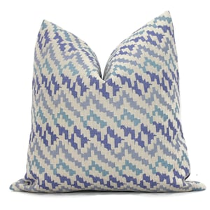 Christopher Farr Ripple Decorative Pillow Covers 18x18, 20x20 or 22x22, 24x24, 26x26 or lumbar pillow blue aqua eor