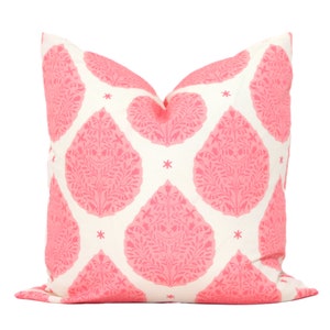 Pink Egyptian Paisley Decorative Pillow Cover, Throw Pillow, Accent Pillow, Pillow Sham pillow Danika Herrick