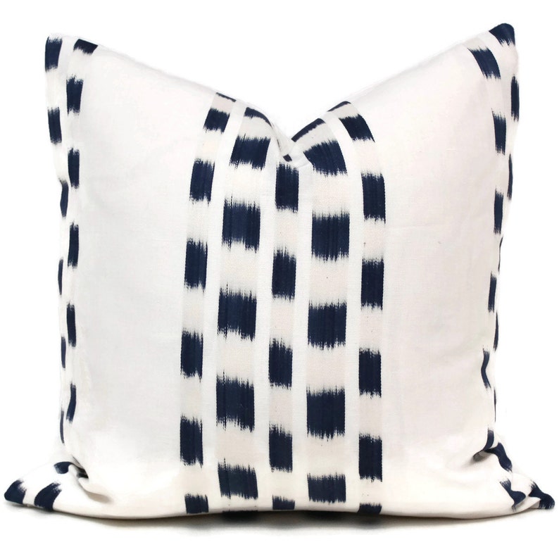 Square or Lumbar pillow Accent Pillow Throw Pillow Schumacher Blue Izmir Ikat Decorative Pillow Cover
