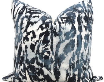 Decorative Pillow Cover Indigo Feline by Celerie Kemble 20x20 Schumacher pillow, accent pillow