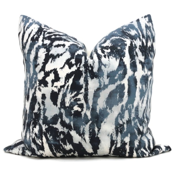 Decorative Pillow Cover Indigo Feline by Celerie Kemble 20x20 Schumacher pillow, accent pillow