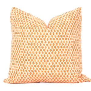 Sister Parish Burmese in Orange Decorative Pillow Cover, 20x20 22x22 Eurosham, Lumbar pillow Toss Pillow, Accent , Throweor