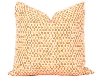 Sister Parish Burmese in Orange Decorative Pillow Cover, 20x20 22x22 Eurosham, Lumbar pillow Toss Pillow, Accent , Throw