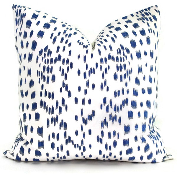 Brunschwig Fils Les Touches Blue and White  Decorative Pillow Cover  18x18, 20x20, 22x22, Eurosham or lumbar