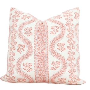 Decorative Pillow Cover Sister Parish Dolly in Blush Pink Pillow cover,  Toss Pillow, Accent Pillow, Throw Pillow, Light Pink Salmon Pink