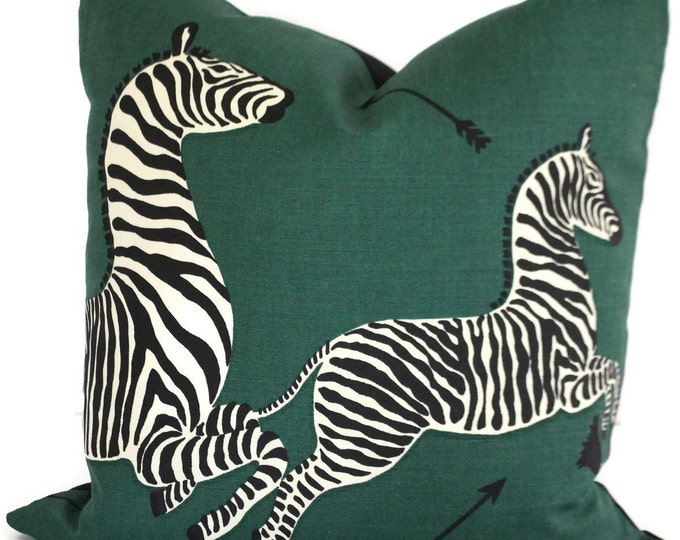 Sarengeti Green Scalamandre Zebra Decorative Pillow Cover Etsy