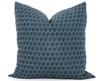 Anna French Teal Mimi Decorative Pillow Cover  18x18, 20x20, 22x22, Eurosham or lumbar Thibaut cushion cover, toss pillow accent pillow